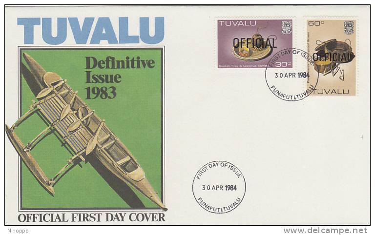 Tuvalu-1984 Handcrafts 30c And 60c Official FDC - Tuvalu (fr. Elliceinseln)