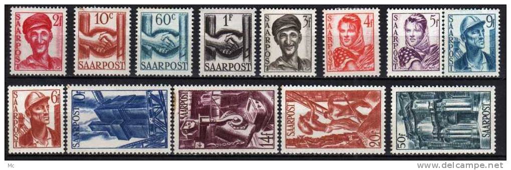 Sarre N° 231 / 243 * Neufs Avec Charnière - Unused Stamps