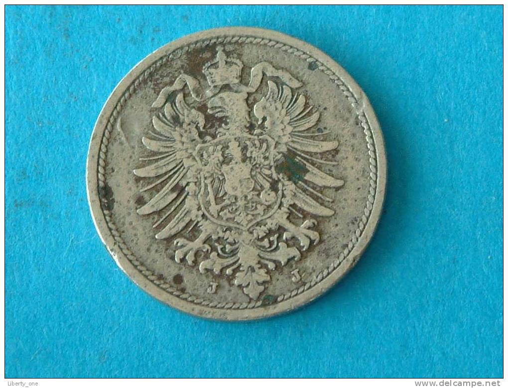 1875 J - 10 PFENNIG / KM 4 ( For Grade, Please See Photo ) !! - 10 Pfennig