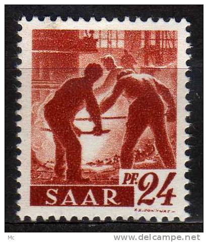 Sarre N° 224 II B Luxe ** Surcharge Absente ( Ref Maury) - Unused Stamps