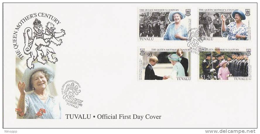 Tuvalu-1999 Queen Mother 100 Years FDC - Tuvalu