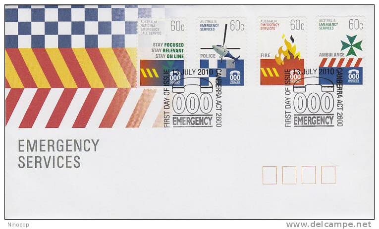 Australia-2010 Emergency Services P&S  FDC - FDC