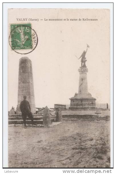 VALMY..LE MONUMENT ET LA STATUE DE LELLERMAN - Autres & Non Classés