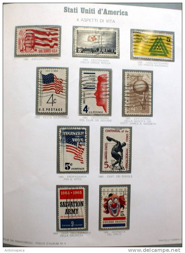 USA - INTERESTING LOT IN ALBUM SHEET WITH TRANSPARENT PLASTIC POCKETS - Collections