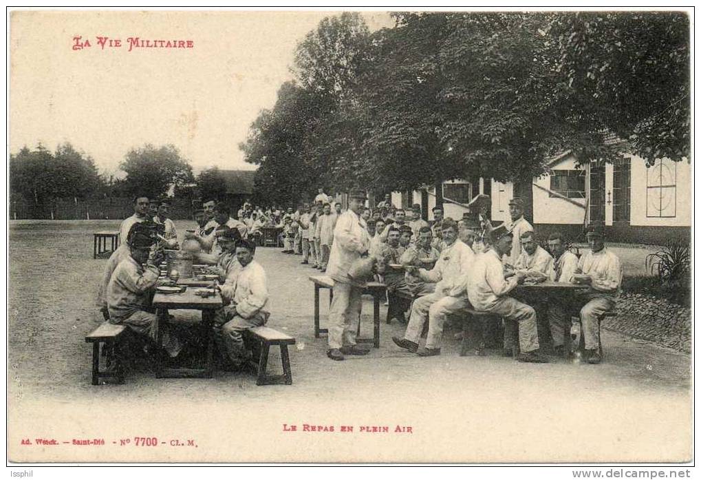 "Cachet De Provenchères Sur Fave" La Vie Militaire - Le Repas En Plein Air - Provencheres Sur Fave