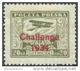 Poland C11 SUPERB Mint Hinged Airmail From 1934 - Ongebruikt