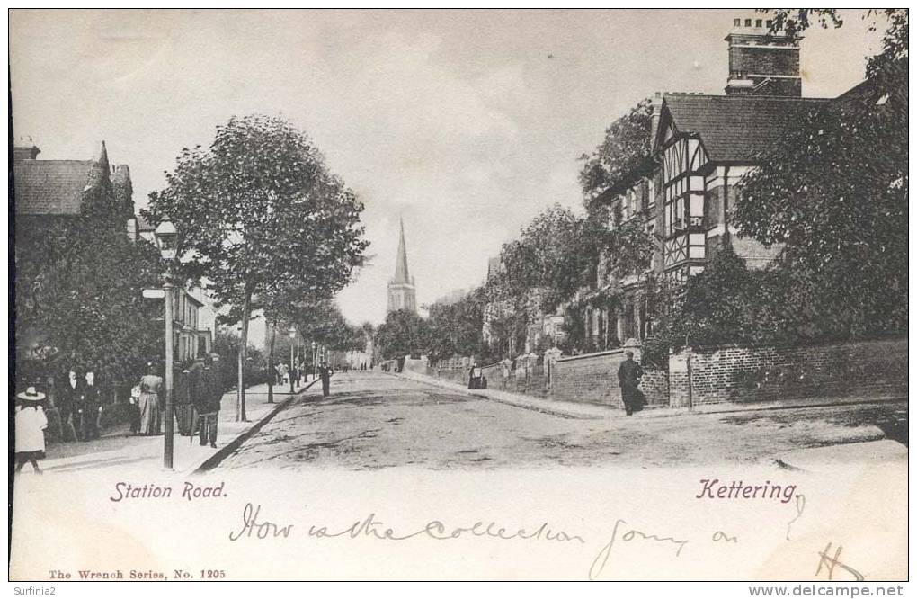 KETTERING - STATION ROAD - ANIMATED - UNDIVIDED BACK  N13 - Northamptonshire