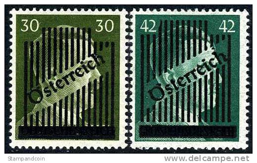 Austria #403-04 Mint Hinged 30 & 42pf Overprinted From 1945 - Neufs