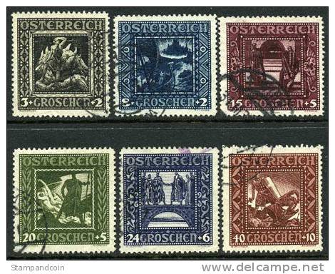 Austria B71-76 XF Used Nibelungen Semi-Postal Set From 1926 - Used Stamps