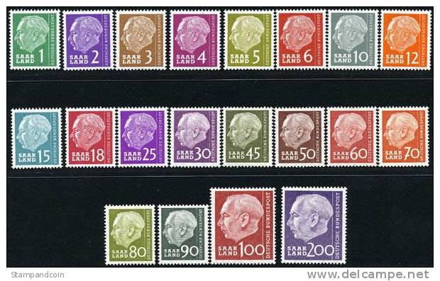 Saar #263-82 Mint Never Hinged Set From 1957 - Unused Stamps