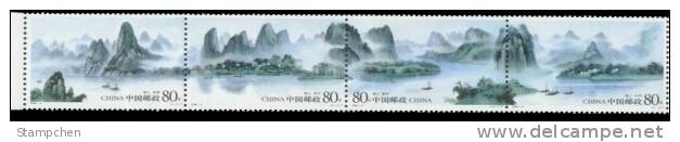 China 2006-4 Lijiang River Stamps Ship Mount Cloud - Water