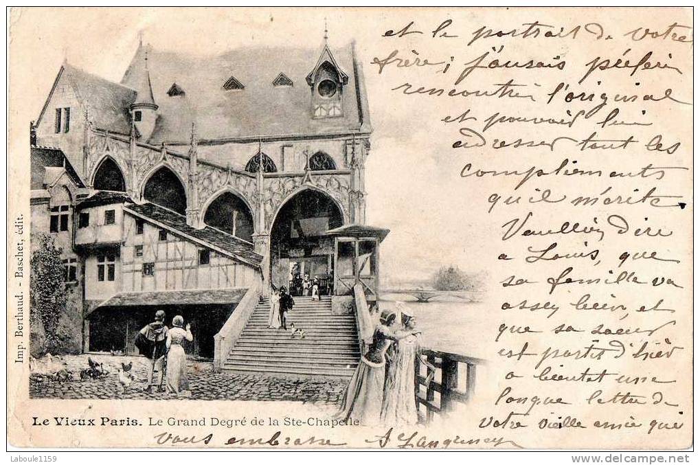 LE VIEUX PARIS : Le Grand Degré De La Ste Chapelle - Exposition Universelle 1900 - Précurseur 1900 - Tentoonstellingen