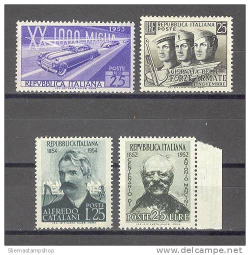 ITALY - 1952/54, 4V. - V2568 - 1946-60: Ungebraucht