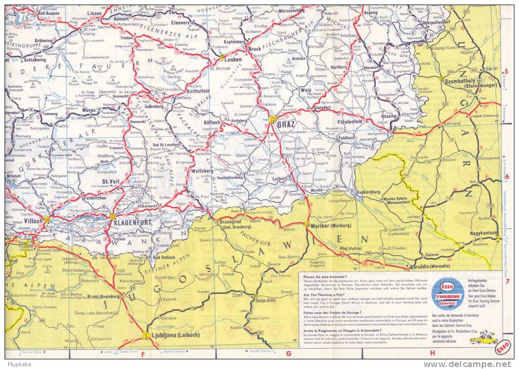 Carte Esso Österreich 1959 - Kaarten & Atlas