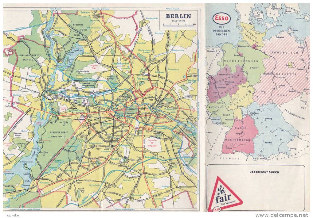 Carte Esso Deutschland 1959 - Kaarten & Atlas
