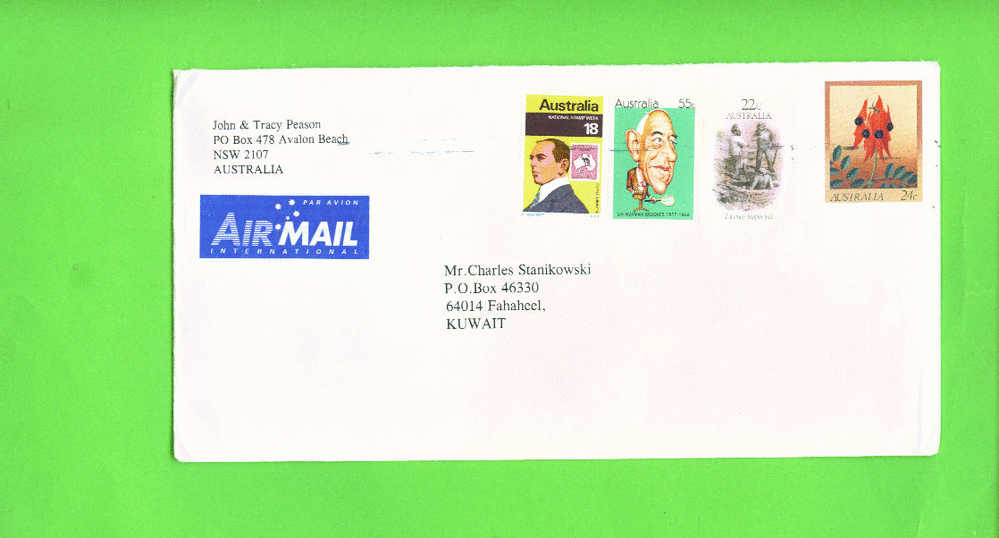 AUSTRALIA - Postal Stationary Cover To Kuwait As Scan - Postwaardestukken