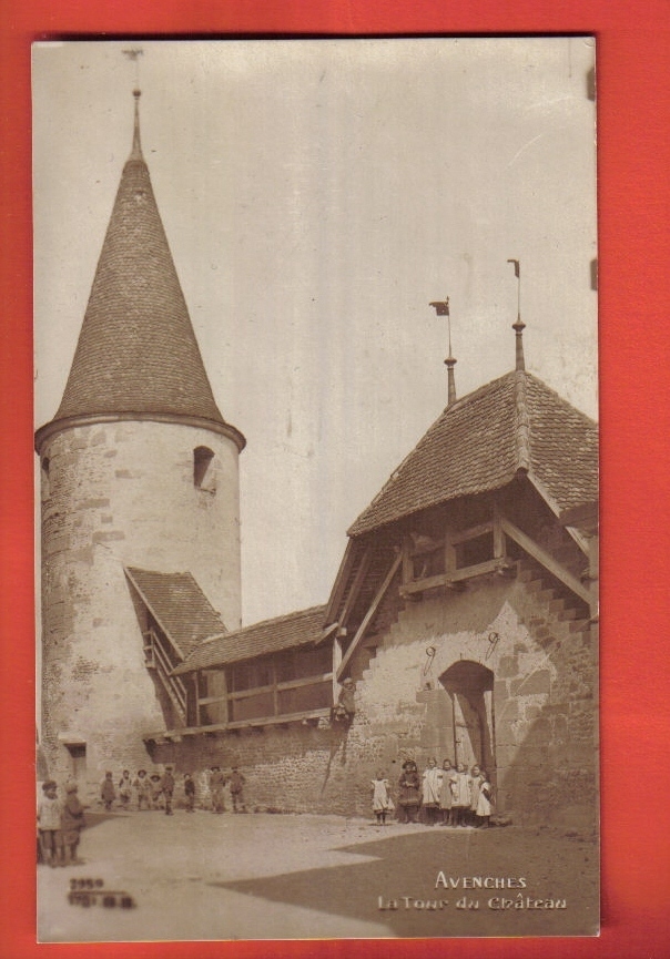 M450 Avenches La Tour Du Château, Enfants, ANIME.Non Circulé. Sepia,Chapallaz 3959 - Avenches