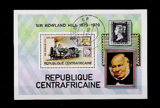 CENTRAFRIQUE  1979  Y.T.BF 39  100ème ANNIV. DE LA MORT DE ROWLAND HILL - Centrafricaine (République)