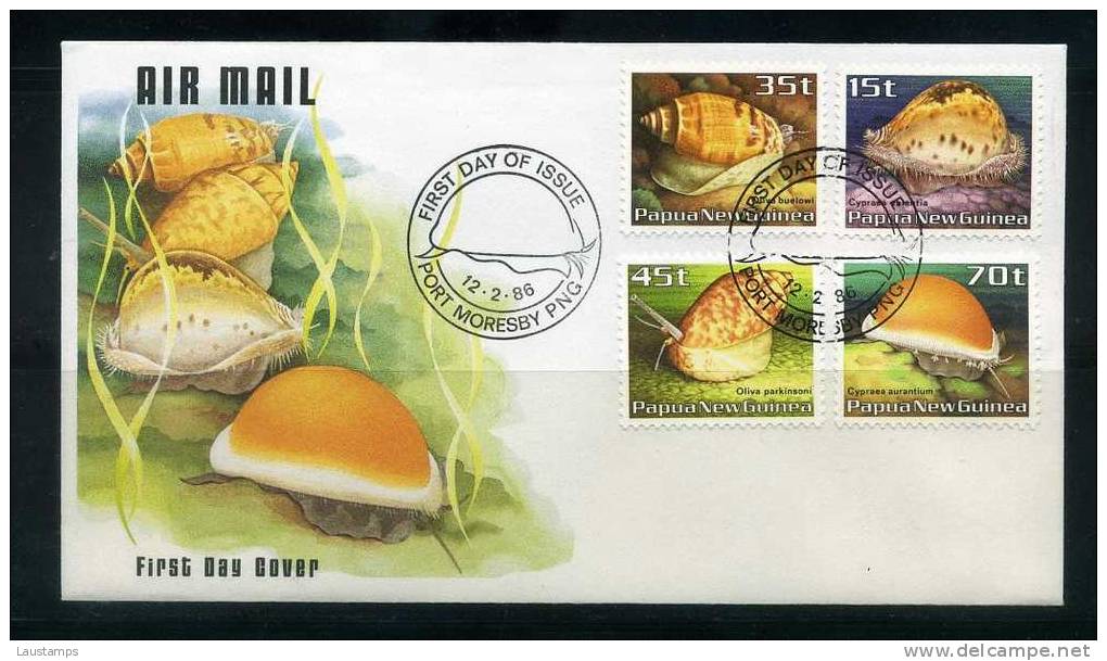 Papua New Guinea 1986 Shells FDC - Papua New Guinea