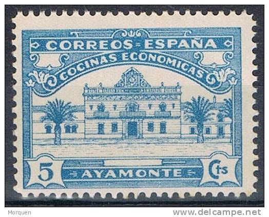 Cocinas Economicas AYAMONTE 5 Cts Azul, Guerra Civil - Viñetas De La Guerra Civil