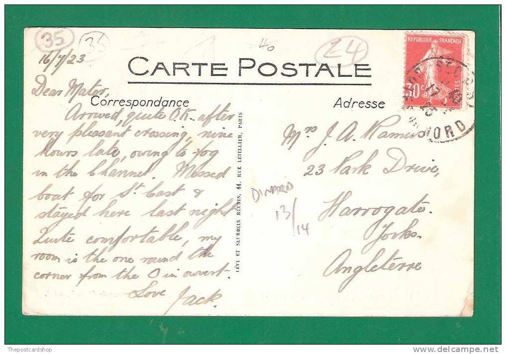 CPA 35 DINARD LA CALE ET LA PORTE EMERAUDE SHIPPING BOAT LL LOUIS LEVY SEE LOTS MORE DINARD CARDS - Dinard