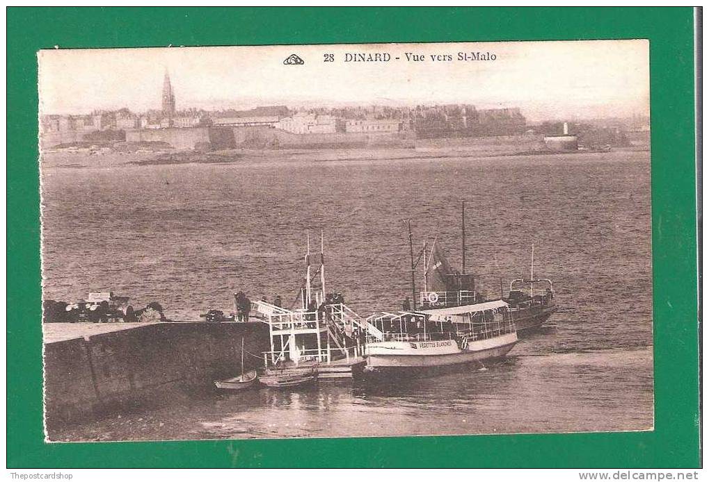 CPA 35 DINARD No.28 VUE VERS ST MALO PIER HARBOUR SHIPPING BOAT HARBOUR SEE LOTS MORE DINARD CARDS - Dinard