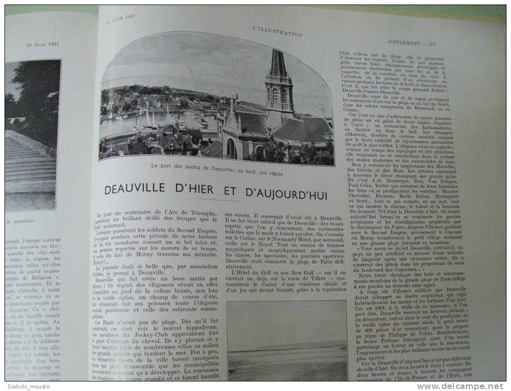 19 juin 1937 : St François Régis ; DEAUVILLE d ' Hier et d' Aujourd' hui ; NORMANDIE ;