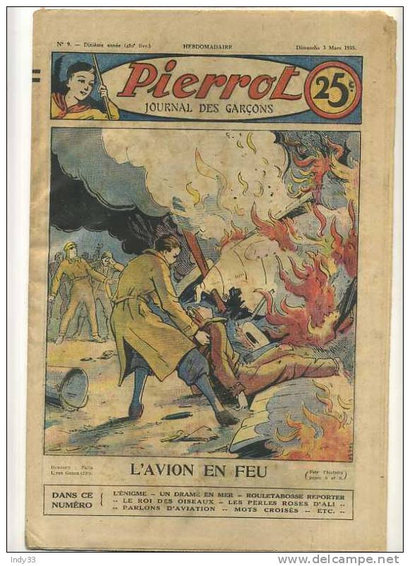 - PIERROT N°9 . 3 MARS  1935 . - Pierrot