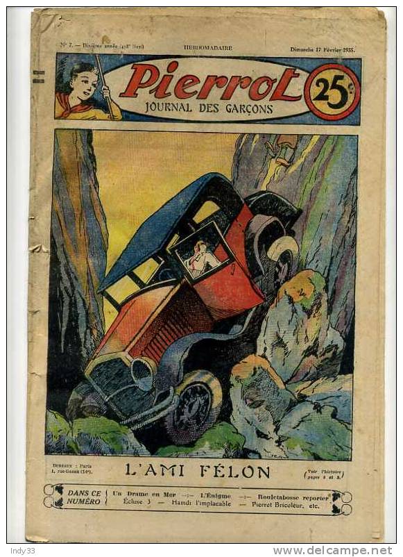 - PIERROT N°7 . 17 FEVRIER 1935 . - Pierrot