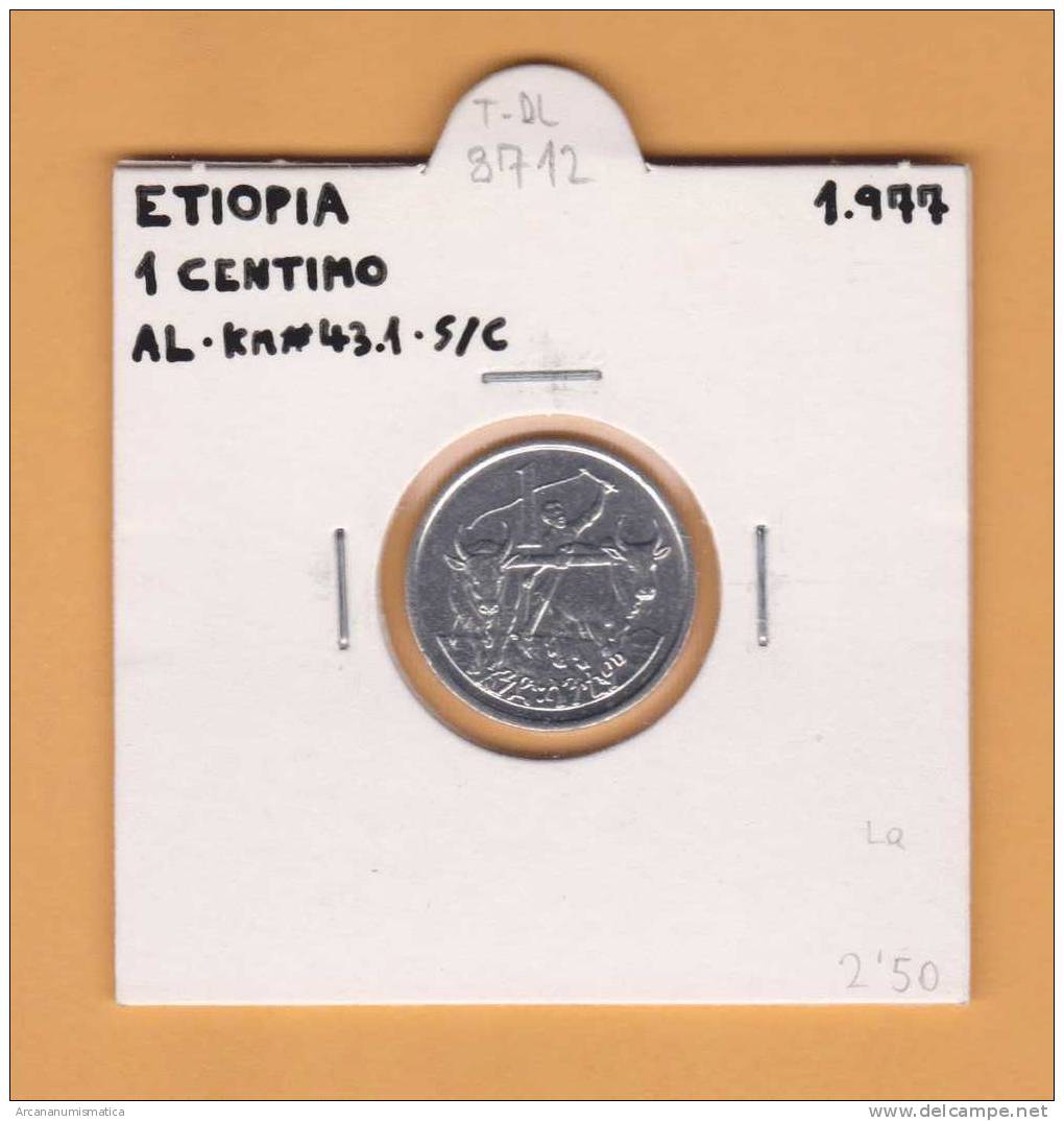 ETIOPIA   1  CENTIMO   1.977  AL  KM#43.1   SC/UNC      DL-8712 - Ethiopie