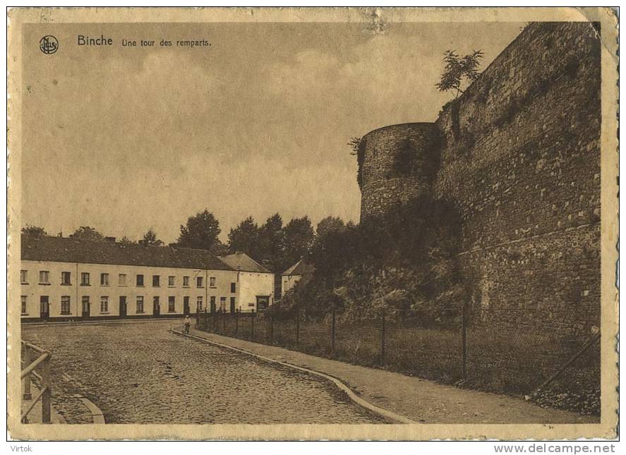 Binche :  Une Tour Des Remparts  ( Ecrit Avec Timbre  Grand Format )   Carte NELS - Binche