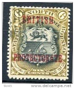 North Borneo 1901 Sc 110 Used  No Stop Variety  Overprint - North Borneo (...-1963)