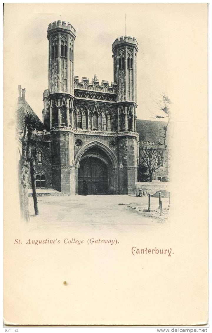 CANTERBURY - ST AUGUSTINE´S COLLEGE GATEWAY - UNDIVIDED BACK - Canterbury