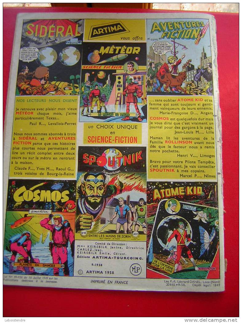 ARTIMA 1958-ATOME KID MENSUEL  -N° 23 -DE L'OXYGENE POUR LA LUNE -SCIENCE FICTION - Zeitschriften