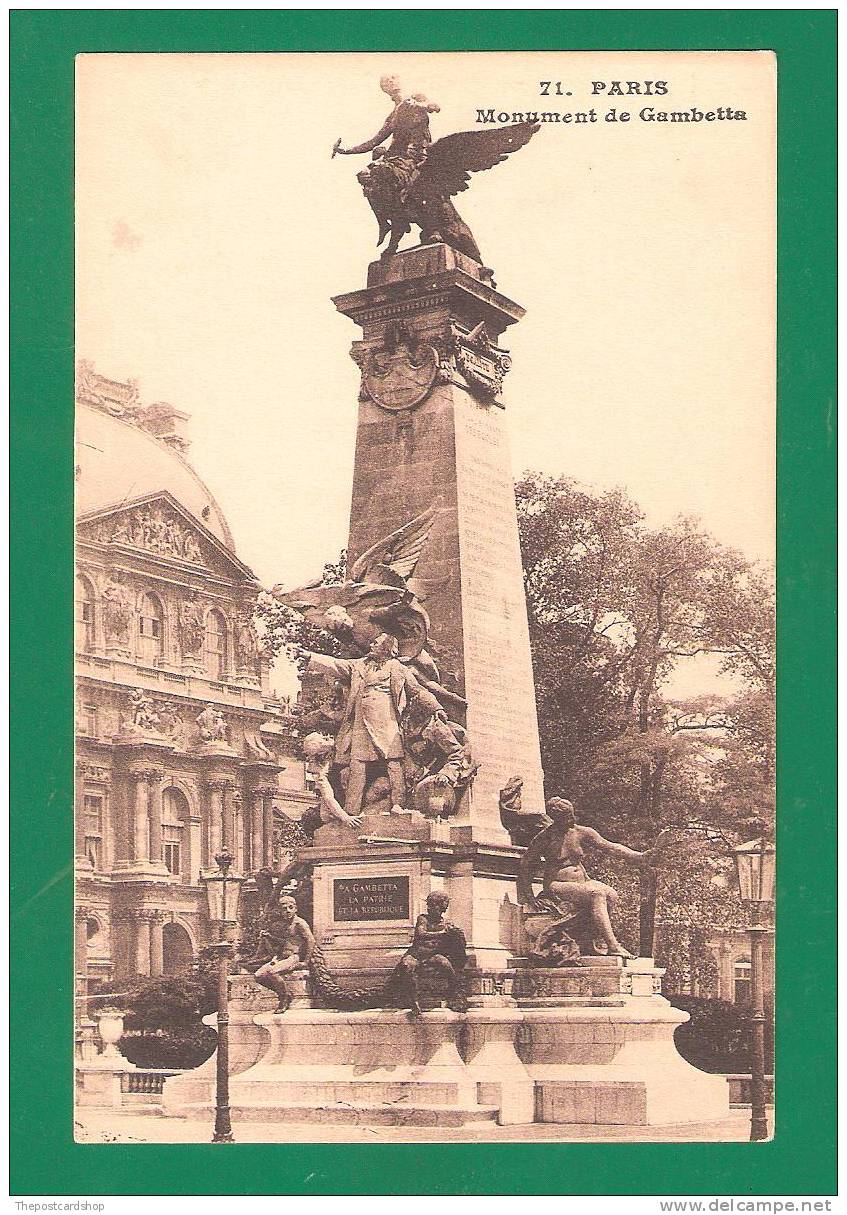 CPA 75 PARIS  AB PARIS No.71 MONUMENT DE GAMBETTA VOYEZ LES AUTRE PARIS CARTES POSTALE - Altri & Non Classificati