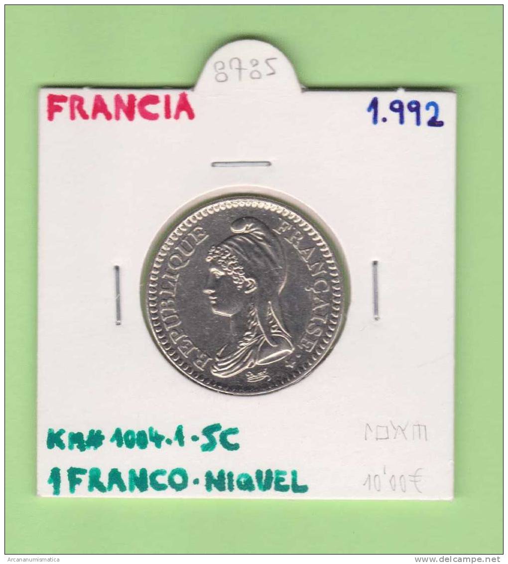 FRANCIA  1  FRANCO   1.992  NIQUEL  KM#1004.1   SC/UNC      DL-8785 - Otros & Sin Clasificación