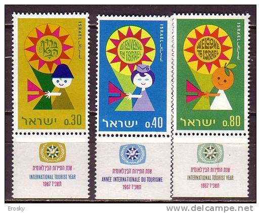 J5007 - ISRAEL Yv N°348/50 ** AVEC TAB TOURISME - Nuovi (con Tab)