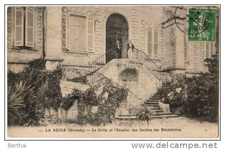 33 LA REOLE - La Grille Et Escalier Des Jardins Des Benedictins - La Réole