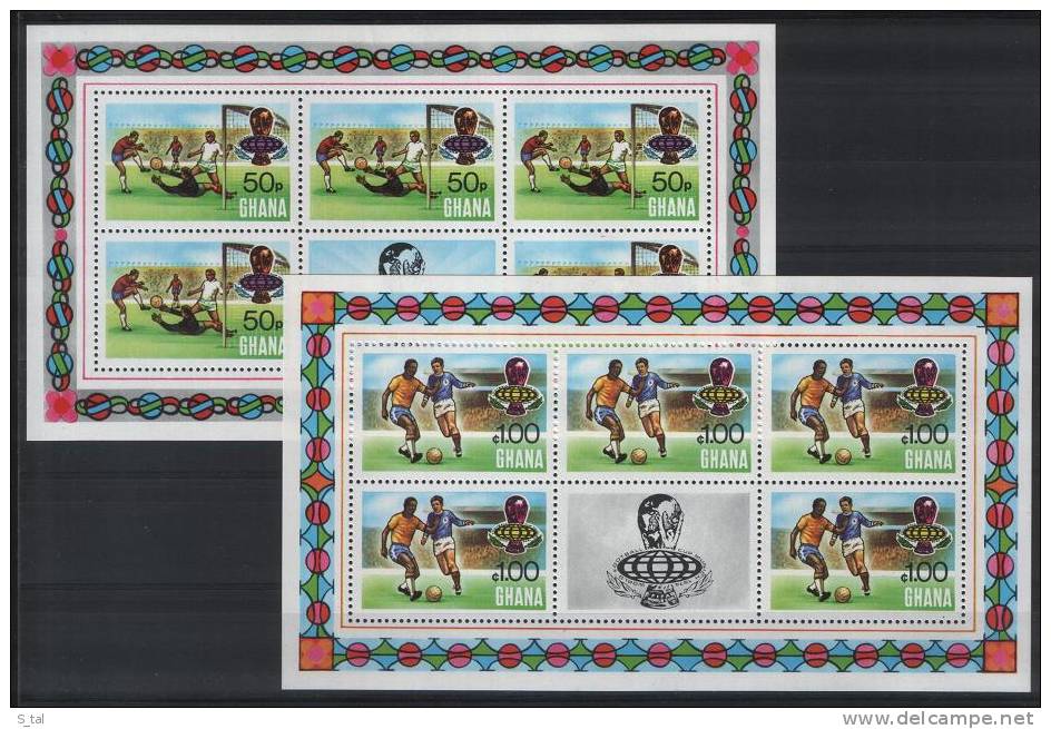 GHANA  World Cup-74(soccer) Set 4 Sheetlets  MNH - Autres & Non Classés