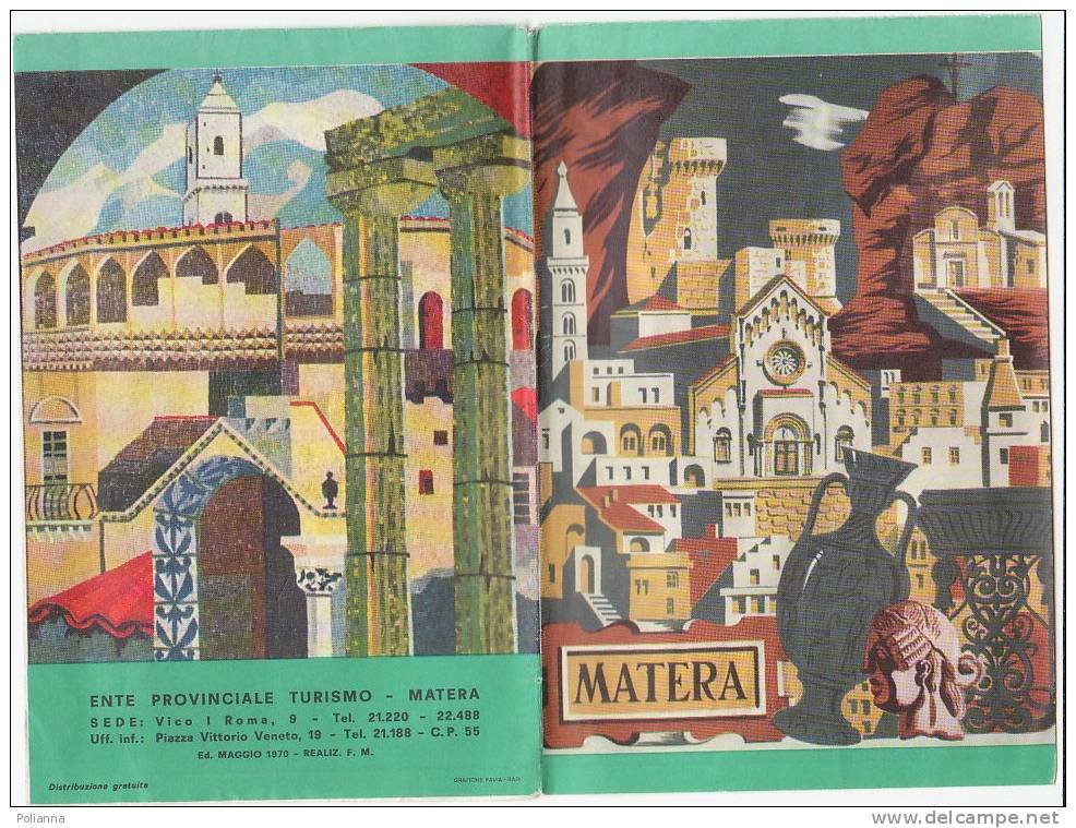 B0066 Brochure Pubblicitaria MATERA   ENIT  1970 - Tourisme, Voyages
