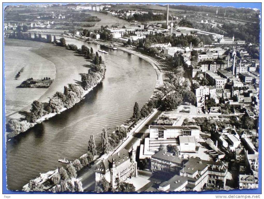 Offenbach,Luftaufnahme,Teilansicht Mit Schloß,Main,Industrie,1962 - Offenbach