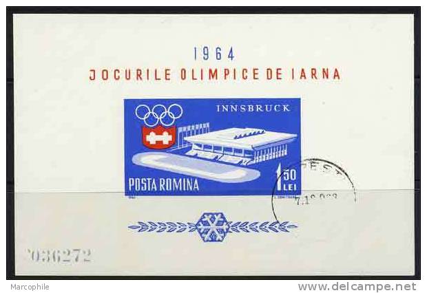 J.O. HIVER INNSBRUCK 1964 / ROUMANIE / COTE 12.50 EURO - Inverno1964: Innsbruck