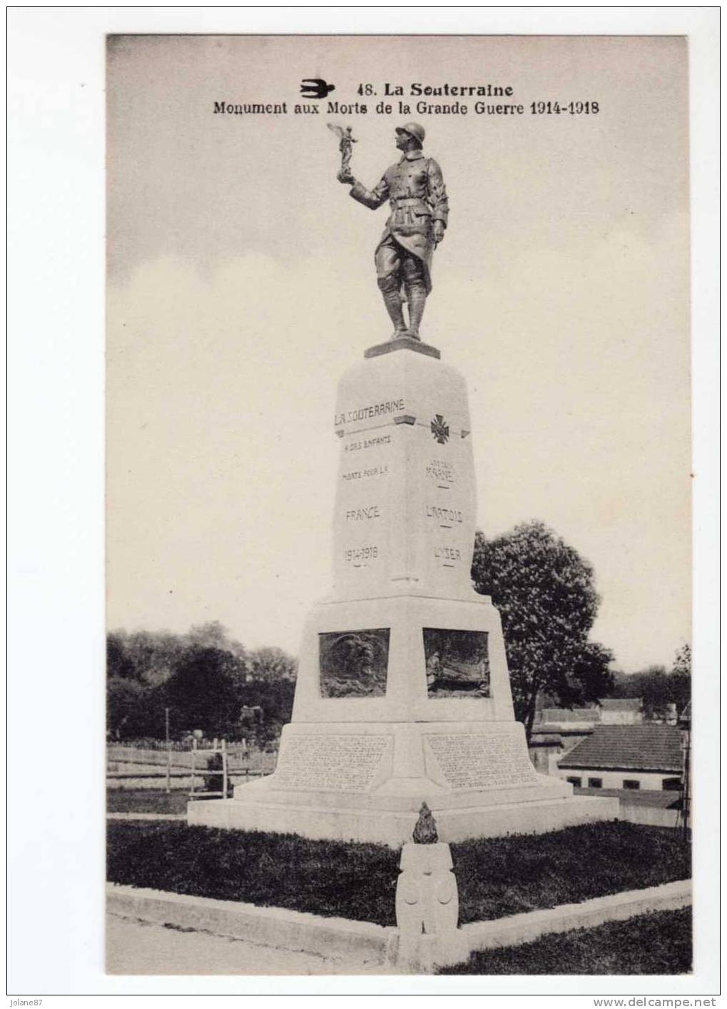 CPA    23      LA SOUTERRAINE       MONUMENT AUX MORTS DE LA GRANDE GUERRE 1914 1918 - La Souterraine