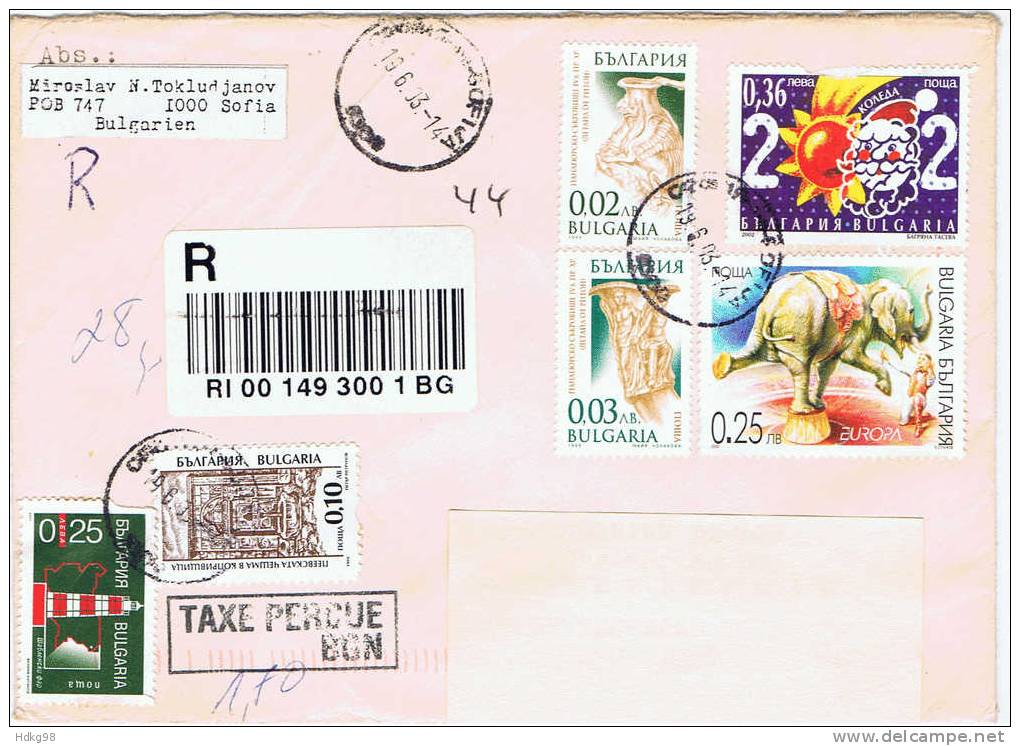 BG+ Bulgarien 1999 2002 Mi 4434-35A 4550 4579 Brief - Storia Postale