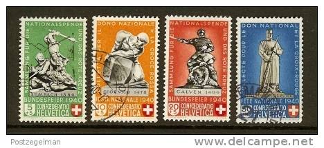 SWITZERLAND 1940 Used Stamp(s) Pro Patria 364-367 #3675 - Used Stamps