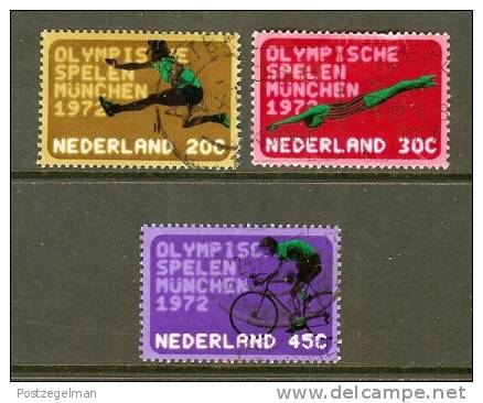 NED 1972 Serie Olympiade Gebruikt 1012-1014 # 1240 - Used Stamps