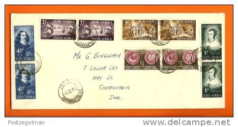 SOUTH AFRICA 1952 FDC Van Riebeeck 224-228 With Address - FDC