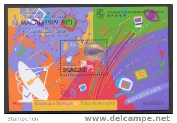 1999 Macau/Macao Stamp S/s - Telecommunication (A) Computer Satellite TV Music Map Telecom Hologram Unusual - Asia