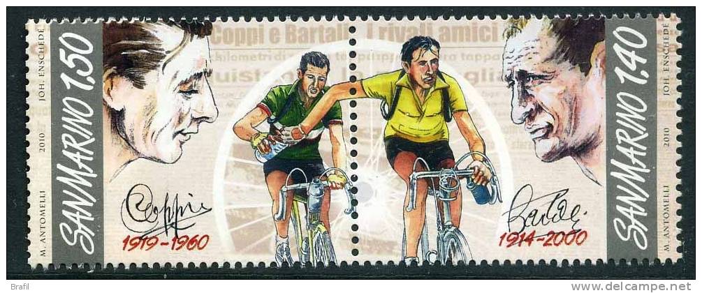 2010 San Marino Francobolli Nuovi (**) Ciclismo Coppi E Bartali - Unused Stamps