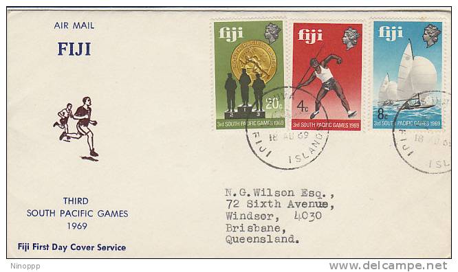 Fiji-1969 Third South Pacific Games Fiji FDC Service - Fiji (1970-...)